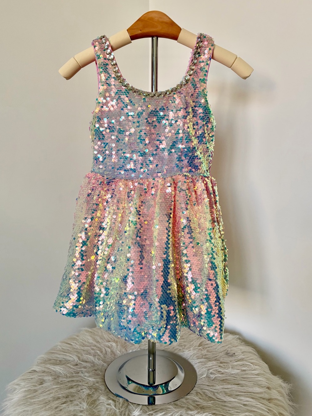 Lola and the Boys Sparkle Ombré Rainbow Dress